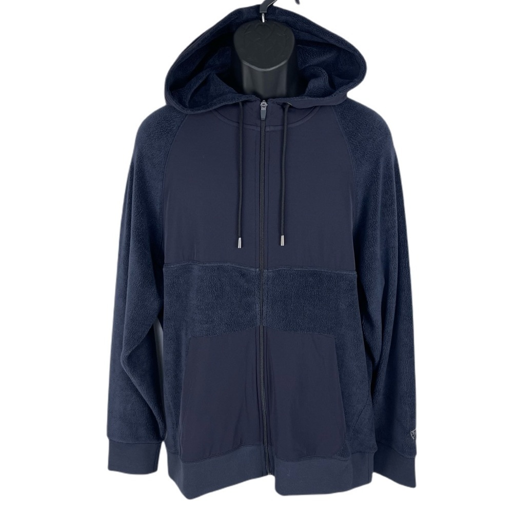 ✅ NWT Cremieux Men Navy Microfleece Full-Zip hoodie size L